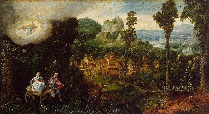 Landscape with the Flight into Egypt, Herri met de Bles